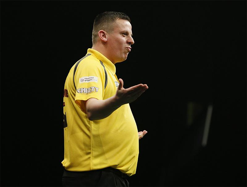 Dave Chisnall's first round was the highest of anyone, just over 100